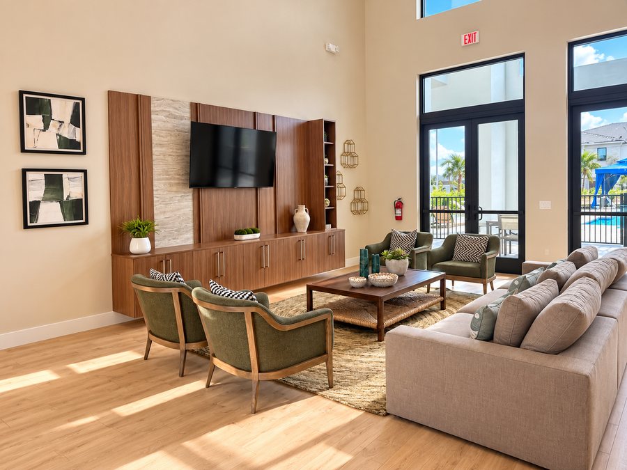 Clubhouse lounge