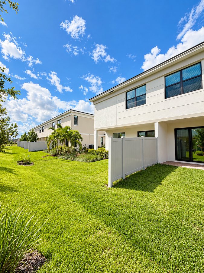 Backyard lawn