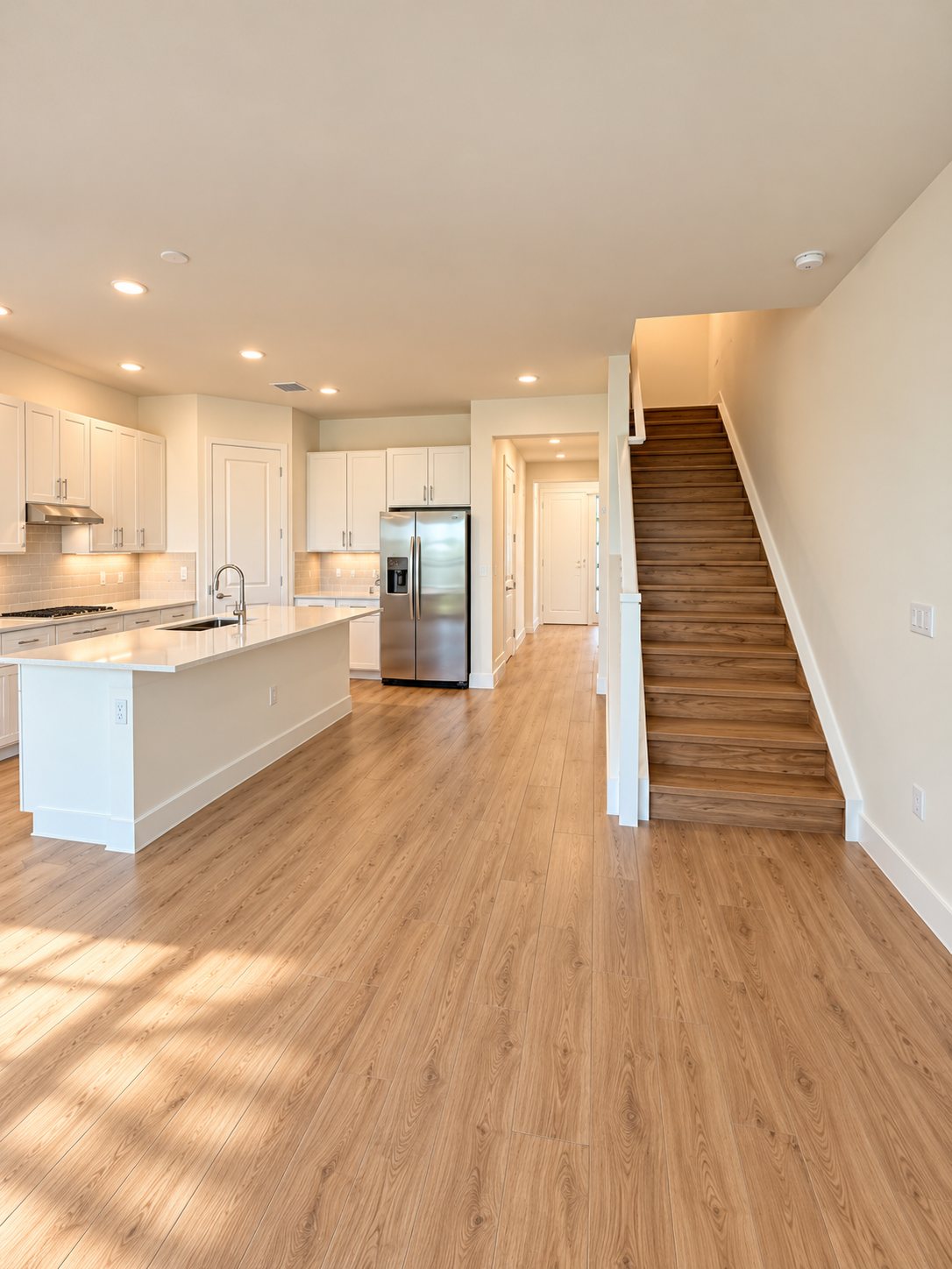 Kitchen with island and stainless steel appliances